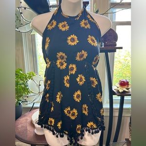 Sunflower Pom Pom Romper